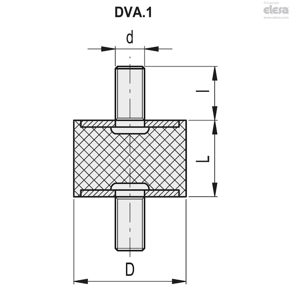 Threaded Studs, DVA.1-15-10-M4-10-40